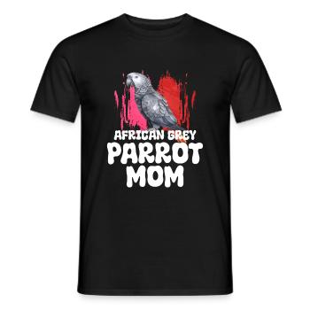 Cadeau de perroquet gris africain - T-shirt homme - noir - Devant - AI Model Male 178 light (178cm)