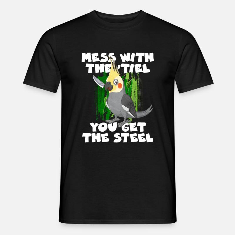 African Grey Parrot Gift - Men's T-Shirt - black