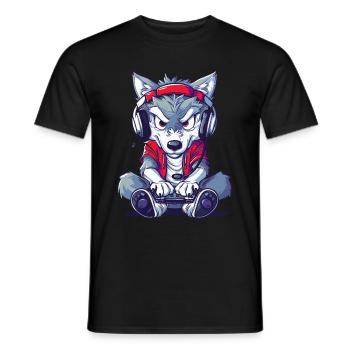 Jeu vidéo Wolf - T-shirt homme - noir - Devant - AI Model Male 178 light (178cm)