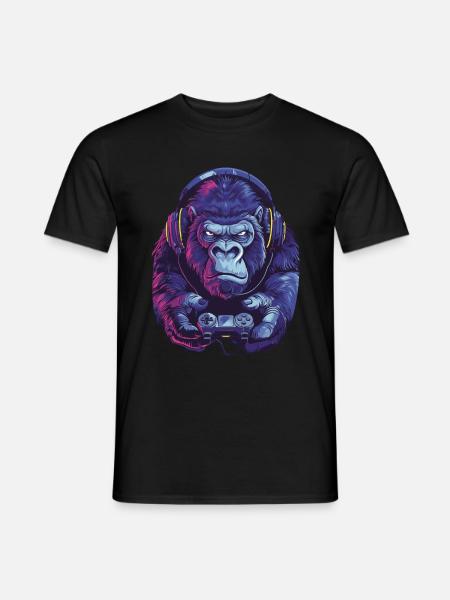 Gorilla Video Game - Men's T-Shirt - black