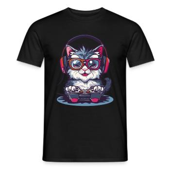 Persian video game - Men's T-Shirt - black - Front - AI Model Male 178 light (178cm)