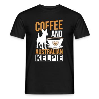 Kelpie Dog Gift - Men's T-Shirt - black - Front - AI Model Male 178 light (178cm)