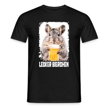 Delicious Beer Chinchilla - Men's T-Shirt - black - Front - AI Model Male 178 light (178cm)