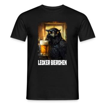Délicieux corbeau de bière - T-shirt homme - noir - Devant - AI Model Male 178 light (178cm)