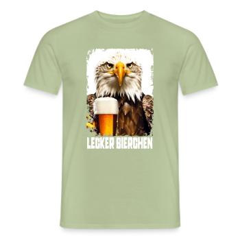 Lecker Bierchen Adler - Männer T-Shirt - Sage - Vorne - AI Model Male 178 light (178cm)