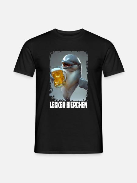 Delicious Beer Dolphin - Men's T-Shirt - black