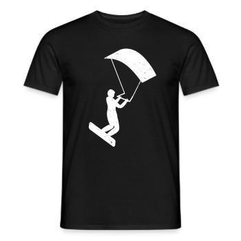 Kitesurfing - Männer T-Shirt - Schwarz - Vorne - AI Model Male 178 light (178cm)