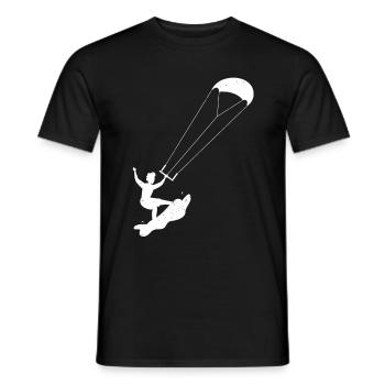 Kitesurfing - Männer T-Shirt - Schwarz - Vorne - AI Model Male 178 light (178cm)