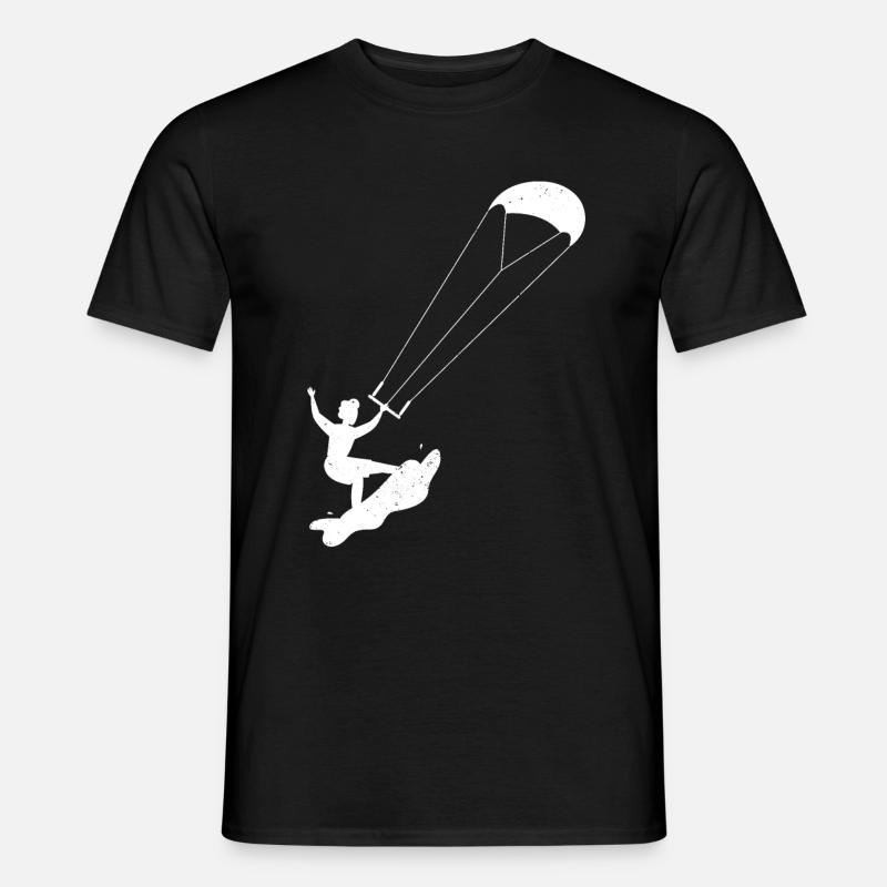 Kitesurfing - Männer T-Shirt - Schwarz