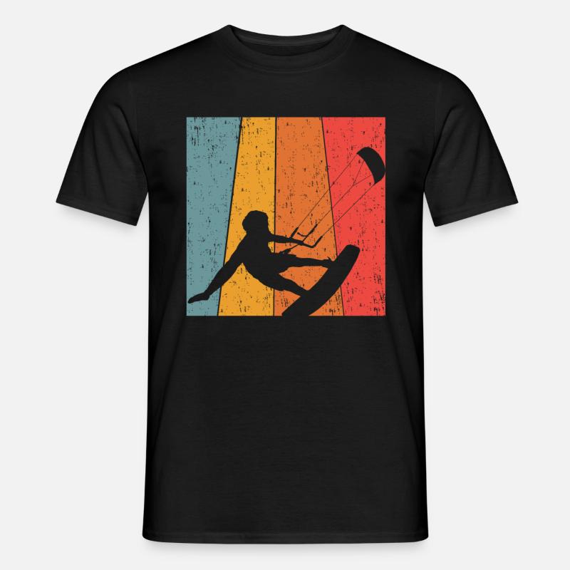 Kitesurfing - Männer T-Shirt - Schwarz