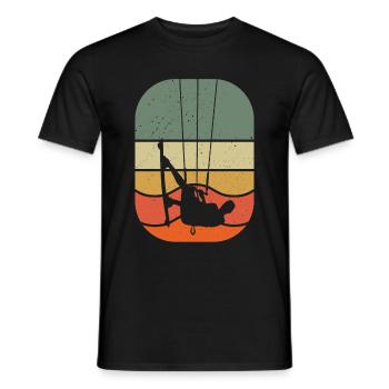 Kitesurfing - Männer T-Shirt - Schwarz - Vorne - AI Model Male 178 light (178cm)
