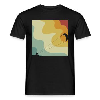 Kitesurfing - Männer T-Shirt - Schwarz - Vorne - AI Model Male 178 light (178cm)