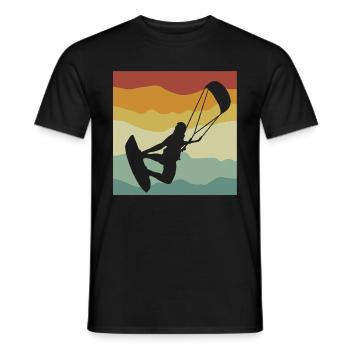 Kitesurfing - Männer T-Shirt - Schwarz - Vorne - AI Model Male 178 light (178cm)