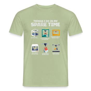 3D Printing - Men's T-Shirt - sage - Front - AI Model Male 178 light (178cm)