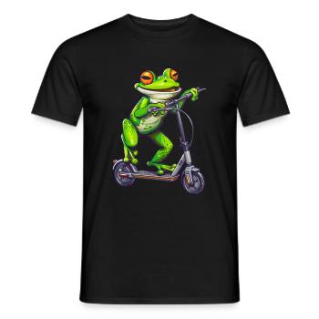 Frosch Roller - Männer T-Shirt - Schwarz - Vorne - AI Model Male 178 light (178cm)