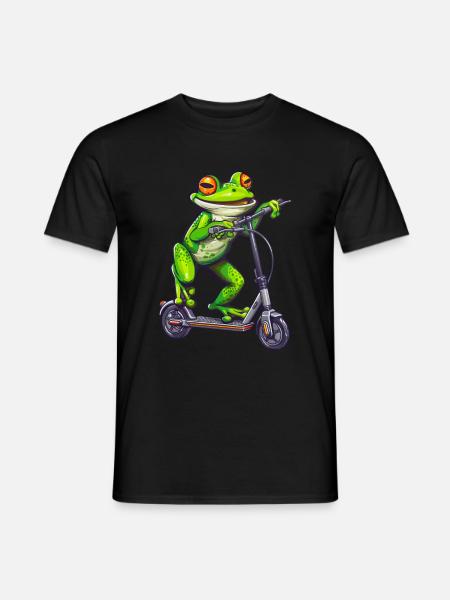 Frog Scooter - Men's T-Shirt - black