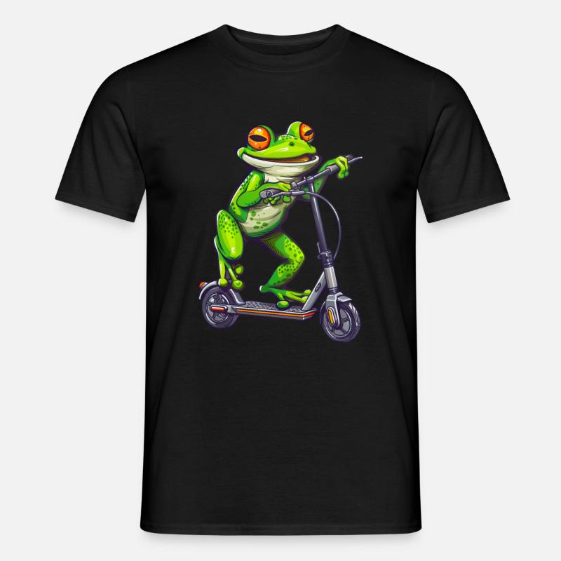 Frosch Roller - Männer T-Shirt - Schwarz