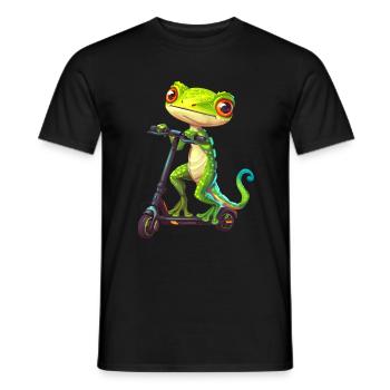 Gecko Roller - Männer T-Shirt - Schwarz - Vorne - AI Model Male 178 light (178cm)