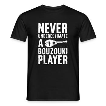 Bouzouki Instrument Gift - Men's T-Shirt - black - Front - AI Model Male 178 light (178cm)
