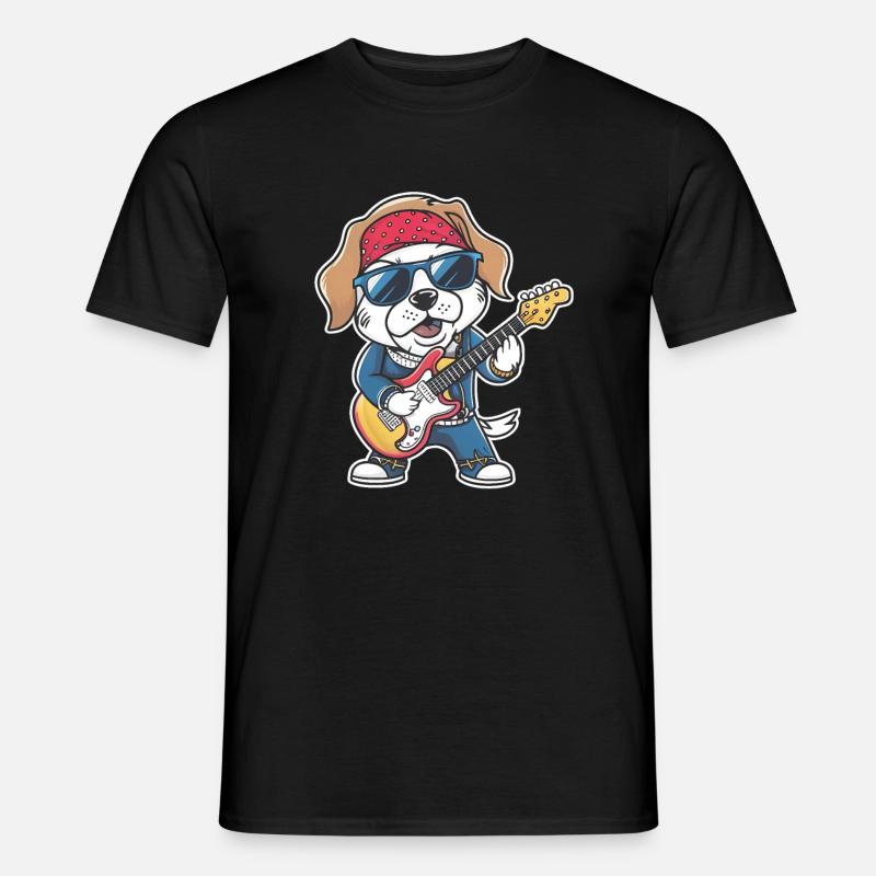 Sloth Playing Guitar Gift - Men's T-Shirt - black