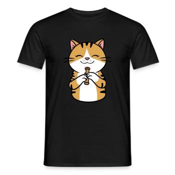 Sifflet en étain - T-shirt homme - noir - Devant - AI Model Male 178 light (178cm)