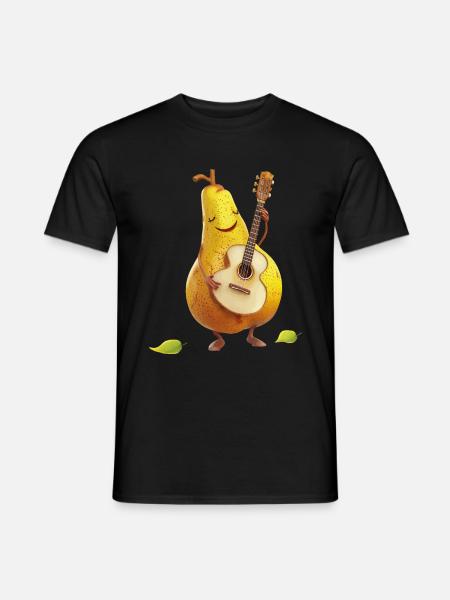 Pear Guitar - Men's T-Shirt - black