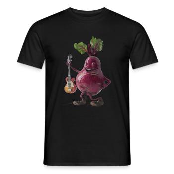 Beetroot Guitar - Men's T-Shirt - black - Front - AI Model Male 178 light (178cm)