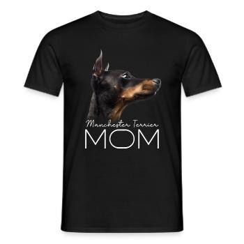 Manchester Terrier Mom - Men's T-Shirt - black - Front - AI Model Male 178 light (178cm)