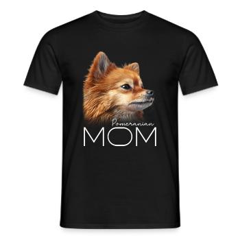 Pomeranian Mama - Männer T-Shirt - Schwarz - Vorne - AI Model Male 178 light (178cm)