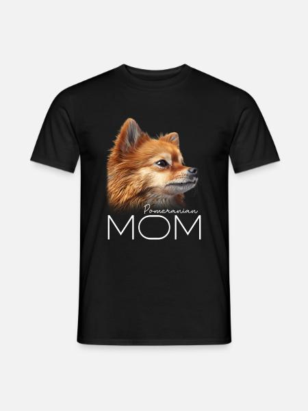 Pomeranian Mama - Männer T-Shirt - Schwarz
