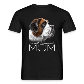 Saint Bernard Sama - Men's T-Shirt - black - Front - AI Model Male 178 light (178cm)