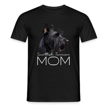 Scottish Terrier Mom - Men's T-Shirt - black - Front - AI Model Male 178 light (178cm)