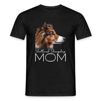 Shetland Sheepdog Mama - Männer T-Shirt - Schwarz - Vorne - AI Model Male 178 light (178cm)