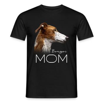 Borzoi Mama - Men's T-Shirt - black - Front - AI Model Male 178 light (178cm)