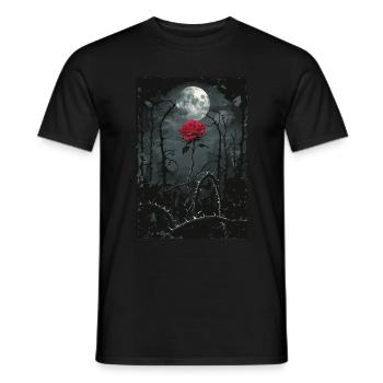 Die purpurrote Rose Tarot - Männer T-Shirt - Schwarz - Vorne - AI Model Male 178 light (178cm)