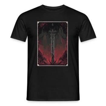 Die verfluchte Klinge Tarot - Männer T-Shirt - Schwarz - Vorne - AI Model Male 178 light (178cm)