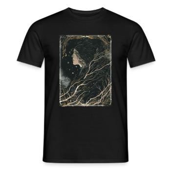 Le Tarot du Tisserand des Rêves - T-shirt homme - noir - Devant - AI Model Male 178 light (178cm)