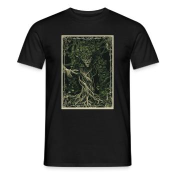 Le Tarot du Gardien de la Forêt - T-shirt homme - noir - Devant - AI Model Male 178 light (178cm)