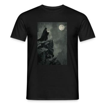 Le Tarot de l’Ermite - T-shirt homme - noir - Devant - AI Model Male 178 light (178cm)