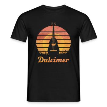 Gift for dulcimer lover - Men's T-Shirt - black - Front - AI Model Male 178 light (178cm)
