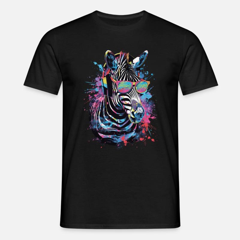 Zebra - Männer T-Shirt - Schwarz