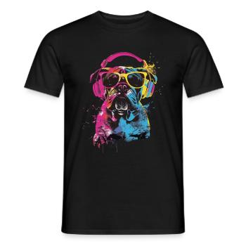 Bouledogue - T-shirt homme - noir - Devant - AI Model Male 178 light (178cm)