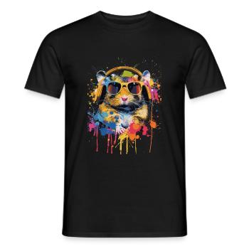 Hamster - T-shirt homme - noir - Devant - AI Model Male 178 light (178cm)
