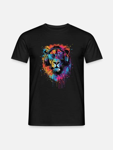 Lion - T-shirt homme - noir