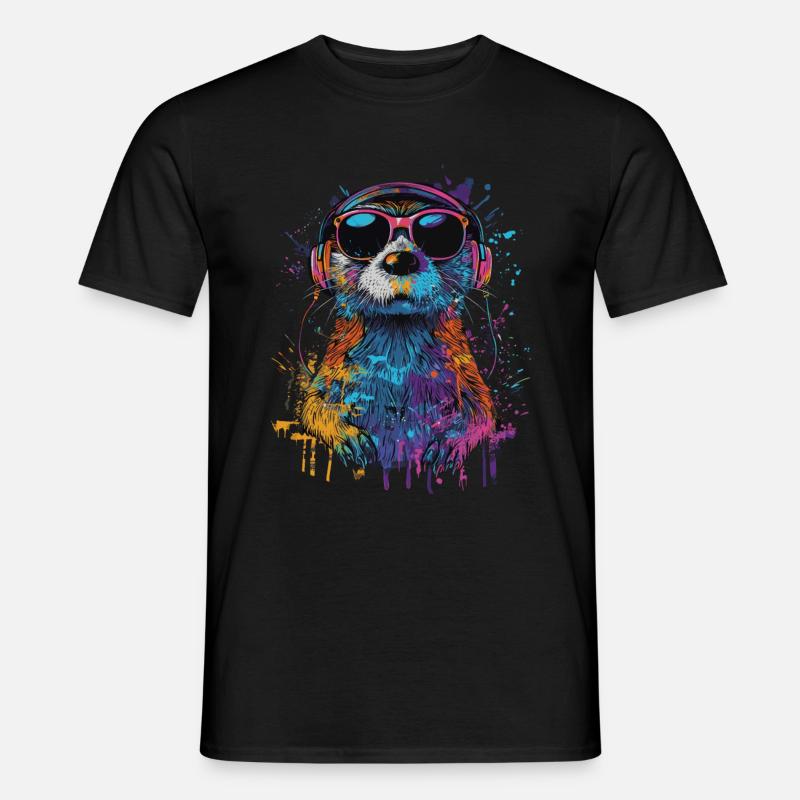 Otter - Männer T-Shirt - Schwarz