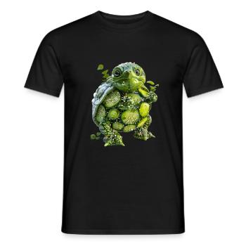 Turtle Cucumber Salad - Men's T-Shirt - black - Front - AI Model Male 178 light (178cm)