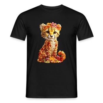 Muesli guépard - T-shirt homme - noir - Devant - AI Model Male 178 light (178cm)