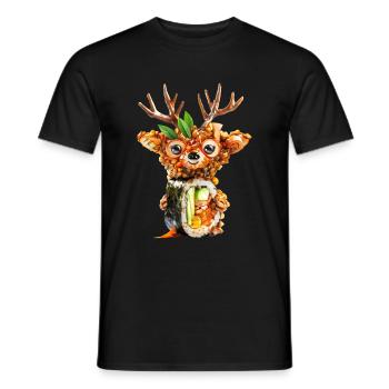 Hirsch Gimbap - Männer T-Shirt - Schwarz - Vorne - AI Model Male 178 light (178cm)
