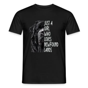 Newfoundland Girl Geschenk - Männer T-Shirt - Schwarz - Vorne - AI Model Male 178 light (178cm)