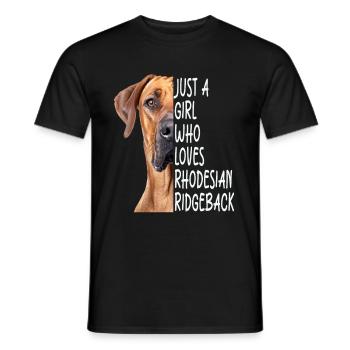 Ridgeback Rhodesian Geschenk - Männer T-Shirt - Schwarz - Vorne - AI Model Male 178 light (178cm)